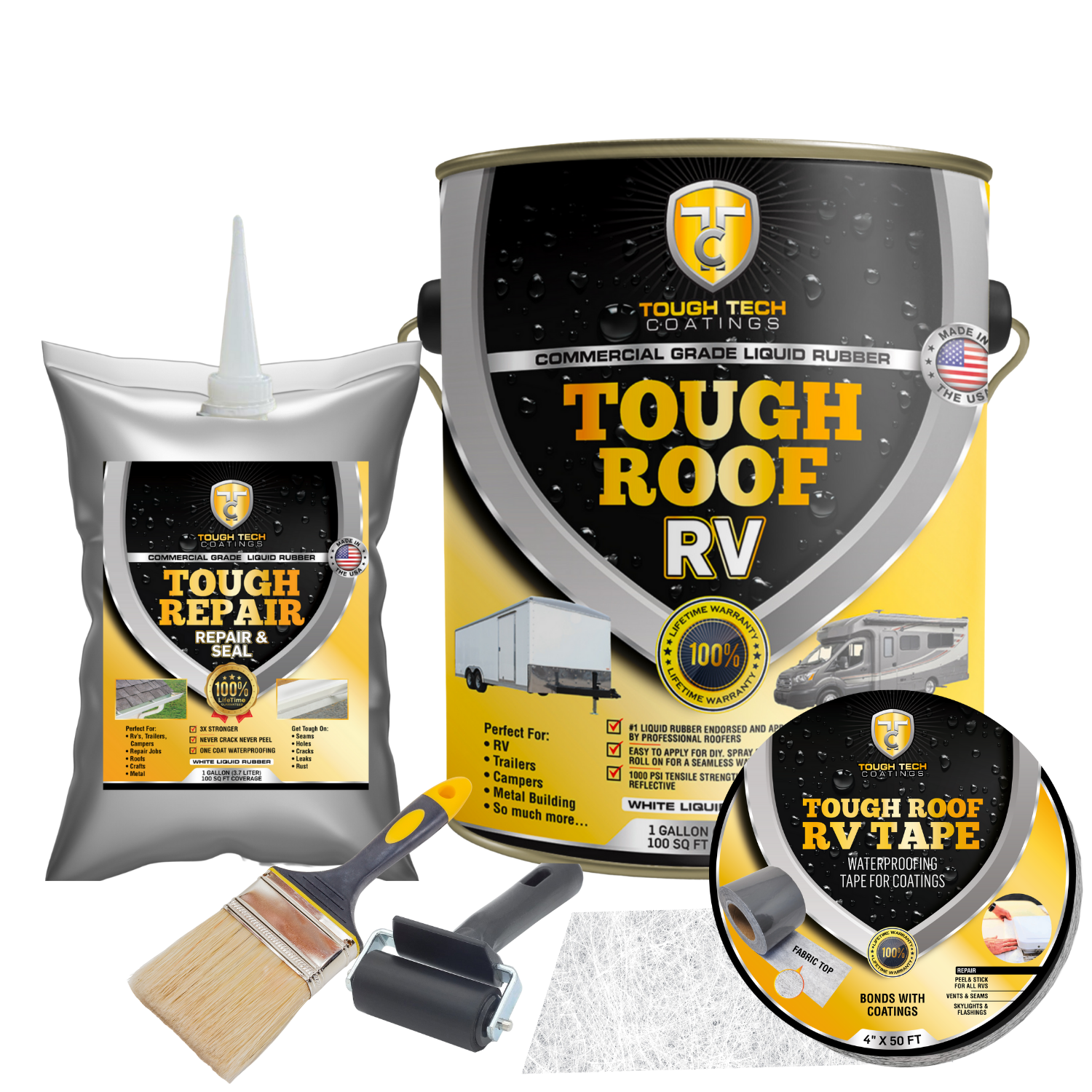 Everbond Liquid Rubber Roof Acrylic Coating White – Tough Tech Coatings